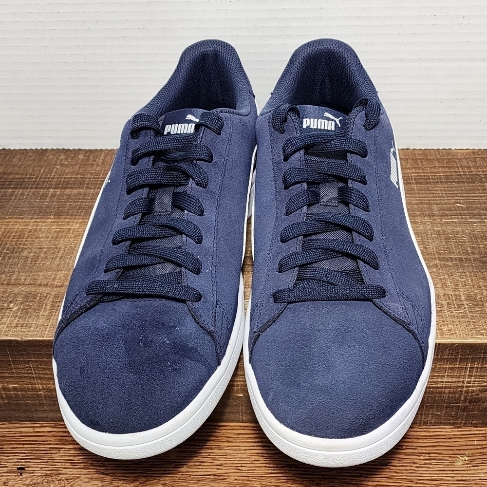 PUMA Smash V2 - Navy Blue Low Top Sneakers